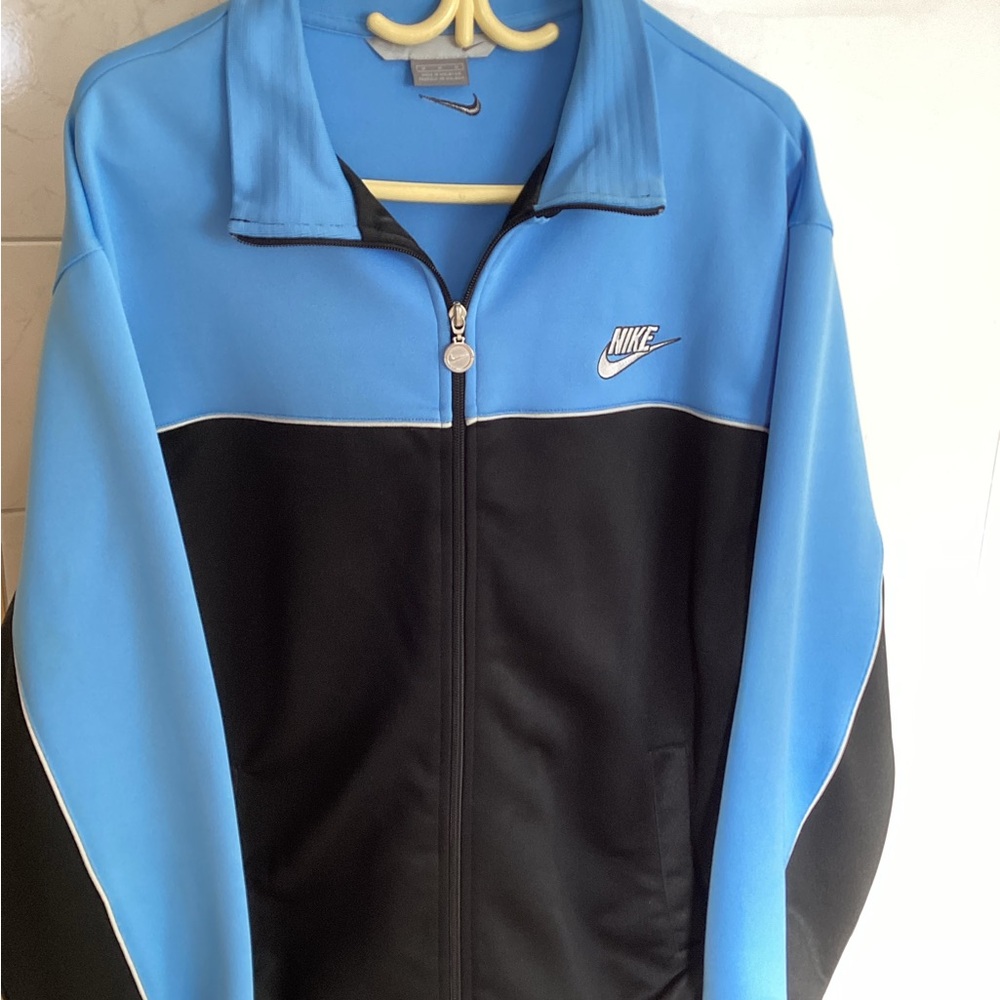 Nike Men's Light Blue and Black track suit